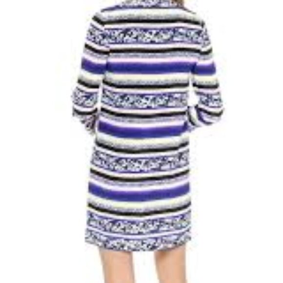 Diane Von Furstenberg Ruby Silk Shift Dress size 12 floral and stripe - Picture 8 of 9